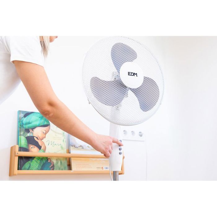 Ventilador de pedestal EDM 45W - 40cm - Branco 33500