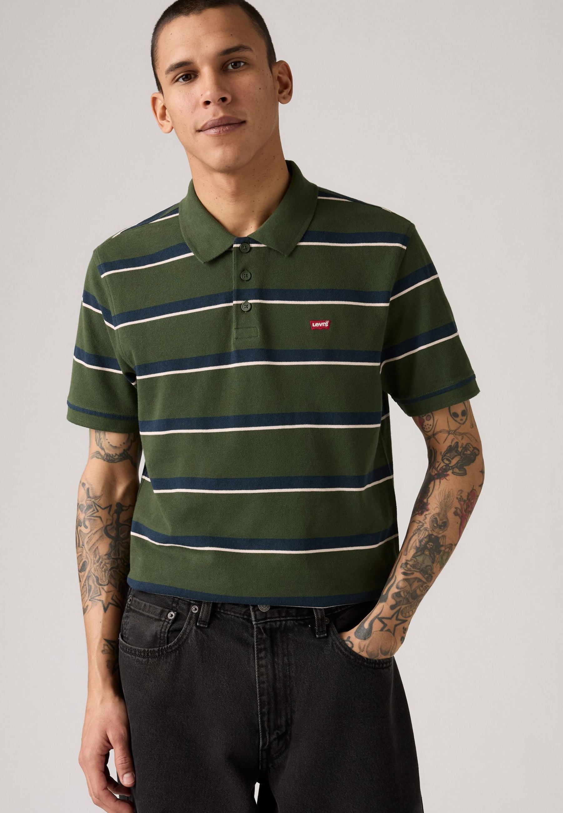 Levi's® poloshirt - donkergroen