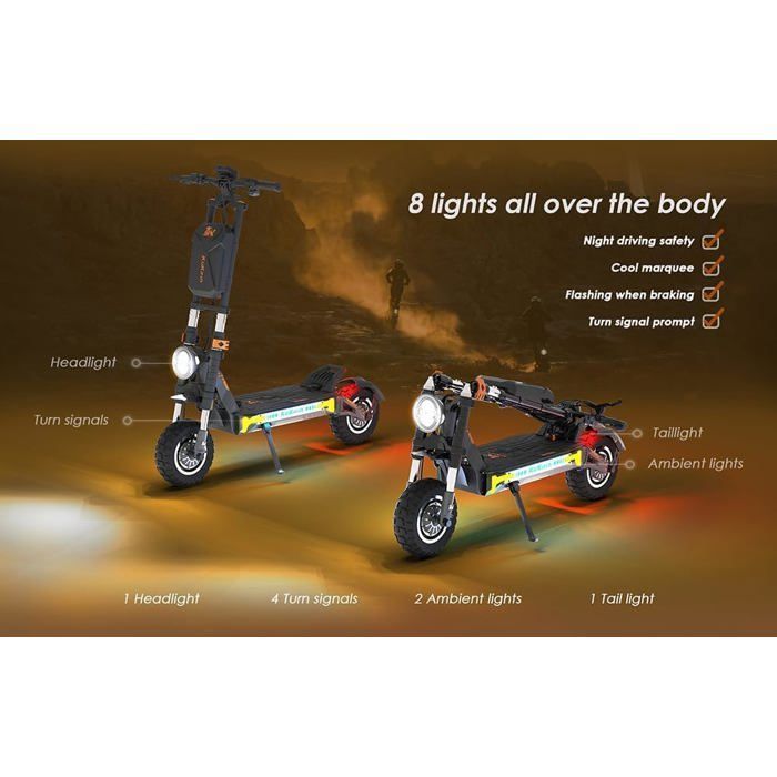 Elektrische scooter - KuKirin G4 Max - Twee 3200W motoren - Verwijderbare 60V 35,2Ah accu - Maximale actieradius 95 km