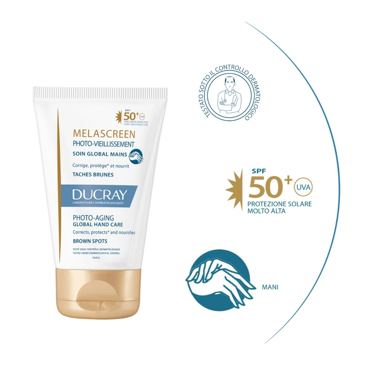 DUCRAY Crème mains Melascreen contre les imperfections cutanées SPF 50+ 50 ml