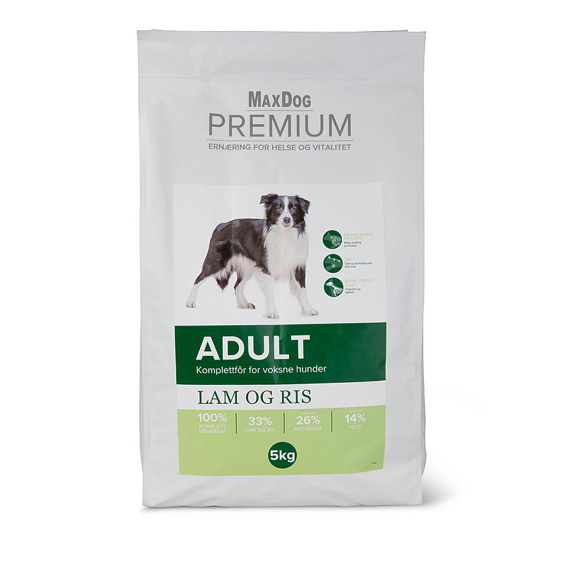 MaxDog Premium Lam Voksen 5 kg Premium MaxDog