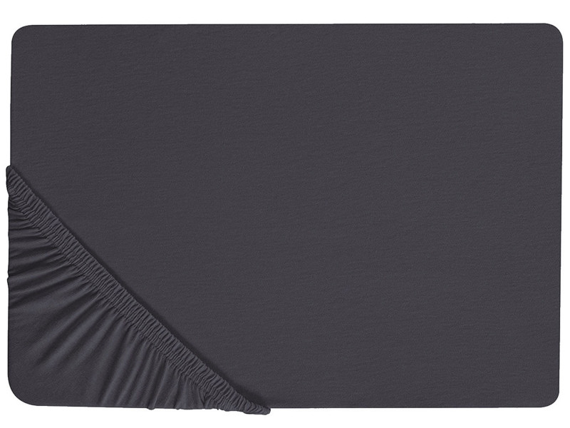 Bawełniane prześcieradło z gumką 160x200 cm czarne