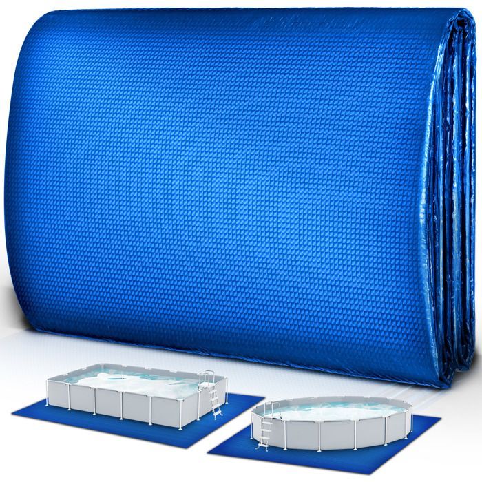 Alfombrilla para piscina tillvex® 295x206cm | Alfombrilla para piscina elevada | Rectangular y redonda | Protector de suelo para piscina