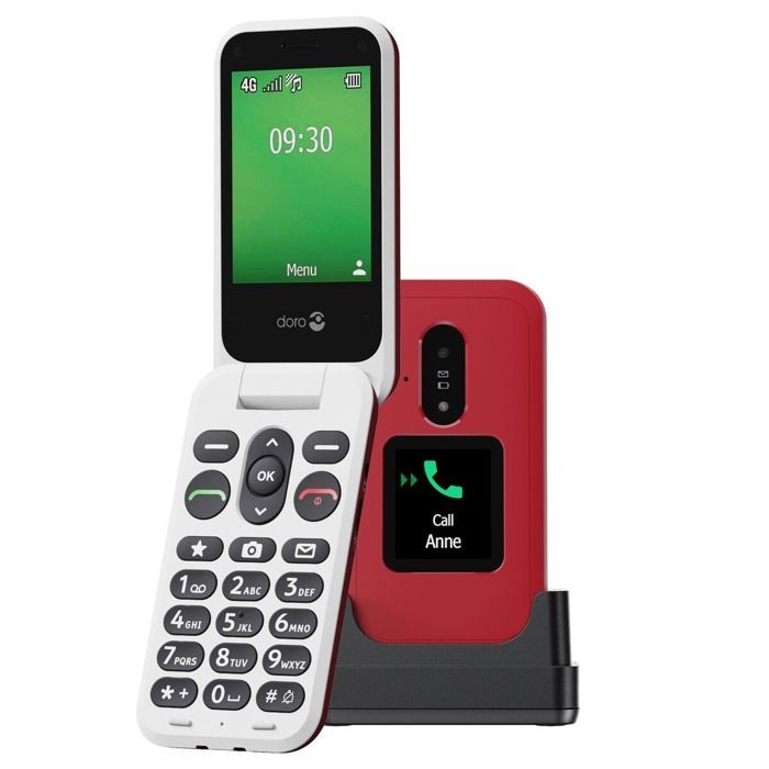 Téléphone portable Doro Leva E30 2,8” 4G Nano SIM Rouge