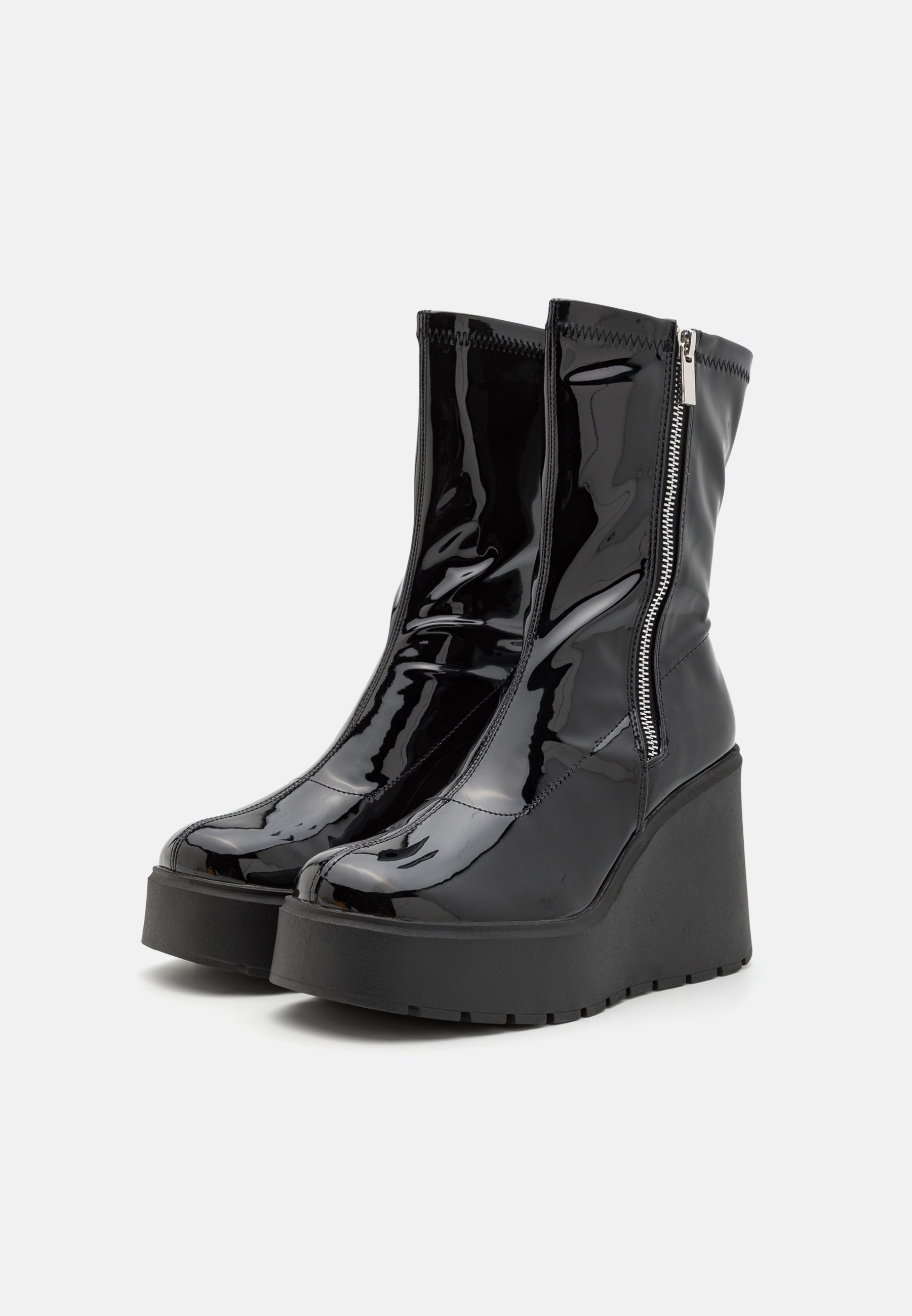 Even&Odd Plateau-Ankle-Boots – schwarz