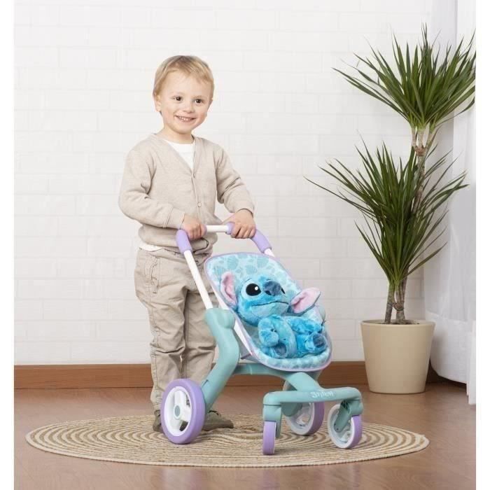 Carrinho de Bebê Stitch SMOBY + Pelúcia - a partir de 18 meses