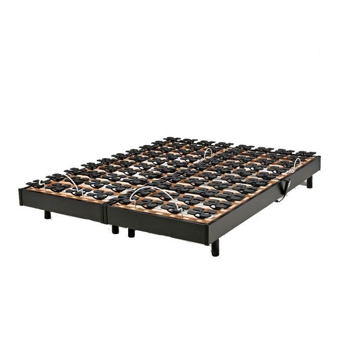 Conjunto de 2 bases de cama elétricas ajustáveis FLEXPALACE 2x80x200 / Pretas