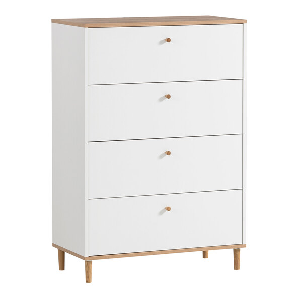 Emma chest of drawers, wide, with 4 drawers