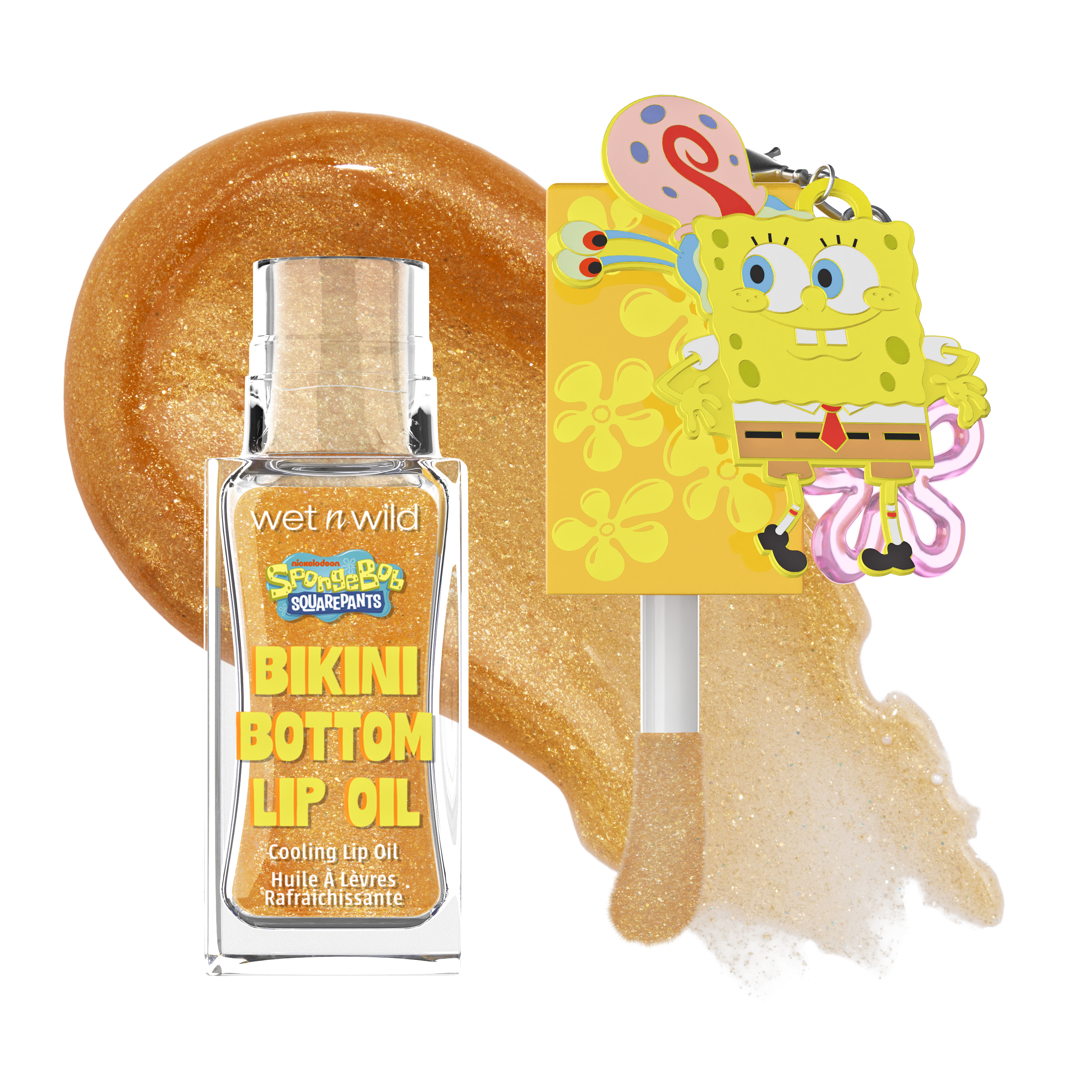 Olej na pery SpongeBob s príveskom na kľúče Lesky na pery a lesk na pery
