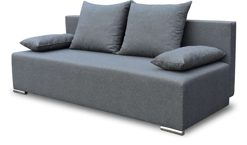 Sofa z funkcja spania i pojemnikiem Graf Grafitowa