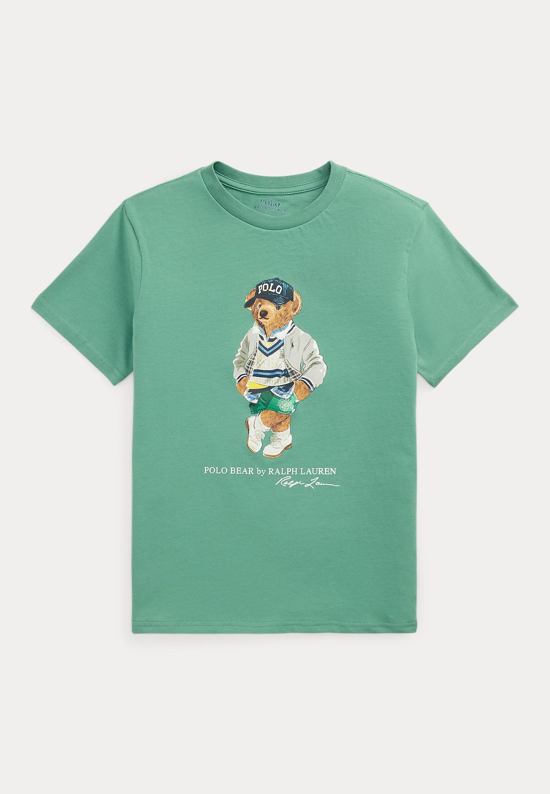 Polo Ralph Lauren T-shirt van katoenen jersey met polobeerprint - T-shirt met print - fairway green