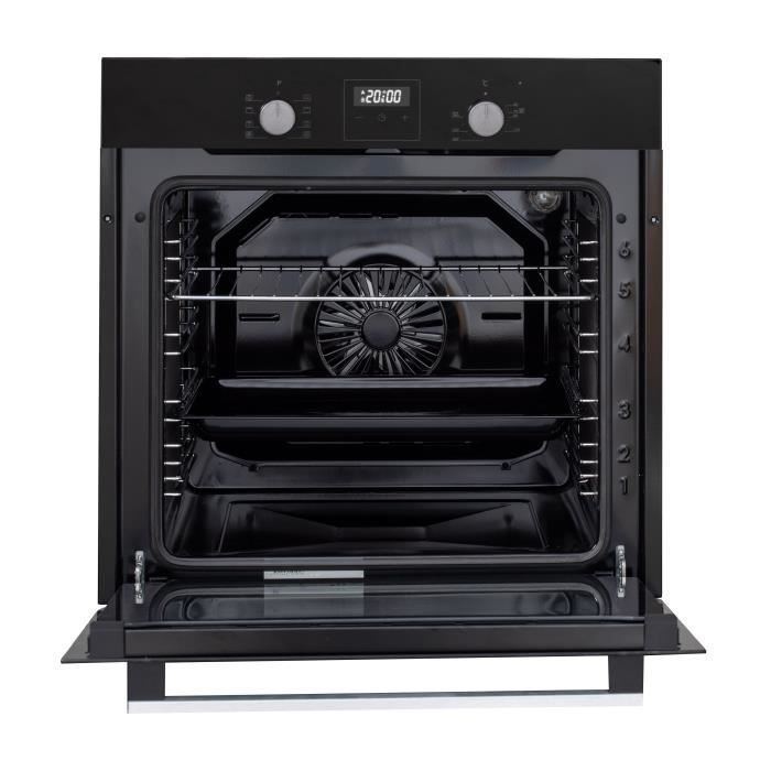 Inbouw katalytische oven - hetelucht - CONTINENTAL EDISON - F80CBIX - Zwart en roestvrij staal - B59,5 x H59,6 x D54,68 cm