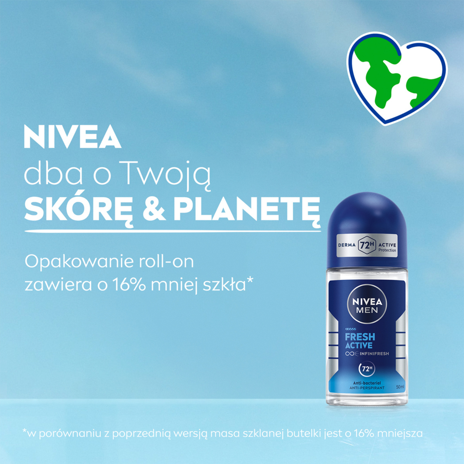 Nivea Men Roll-on Antiperspirant 50ml Fresh Active Men