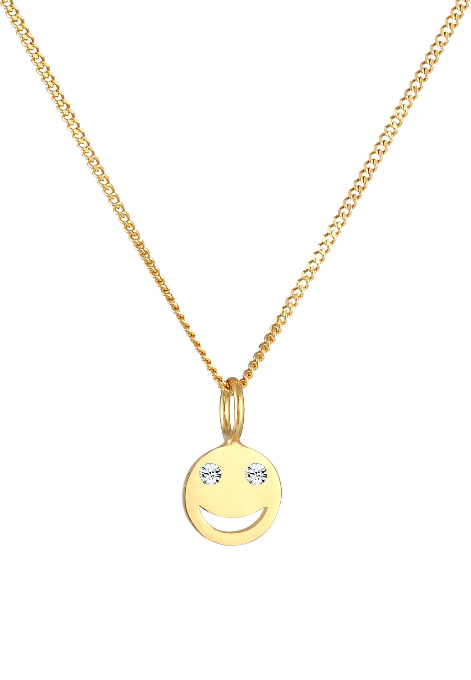 Elli Femmes avec pendentif Smiling et cristaux en argent sterling 925