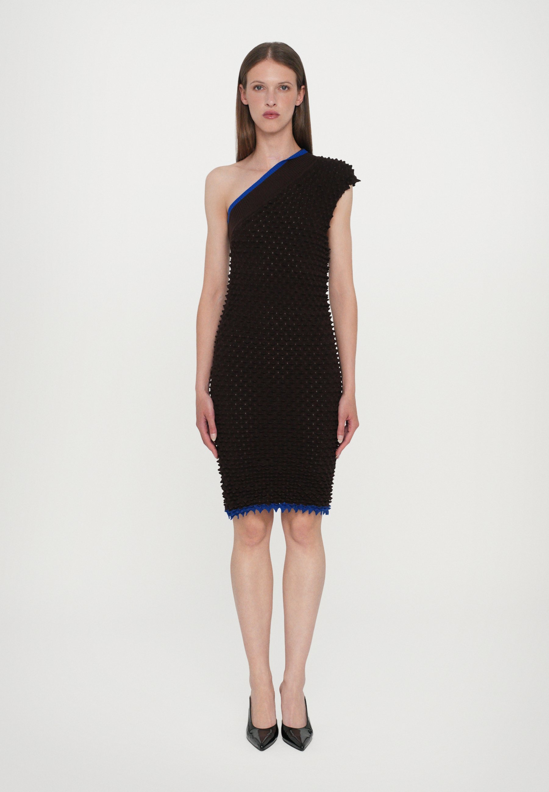 Chet Lo SLANT DRESS - Abito da cocktail / Abito da festa - marrone/blu elettrico