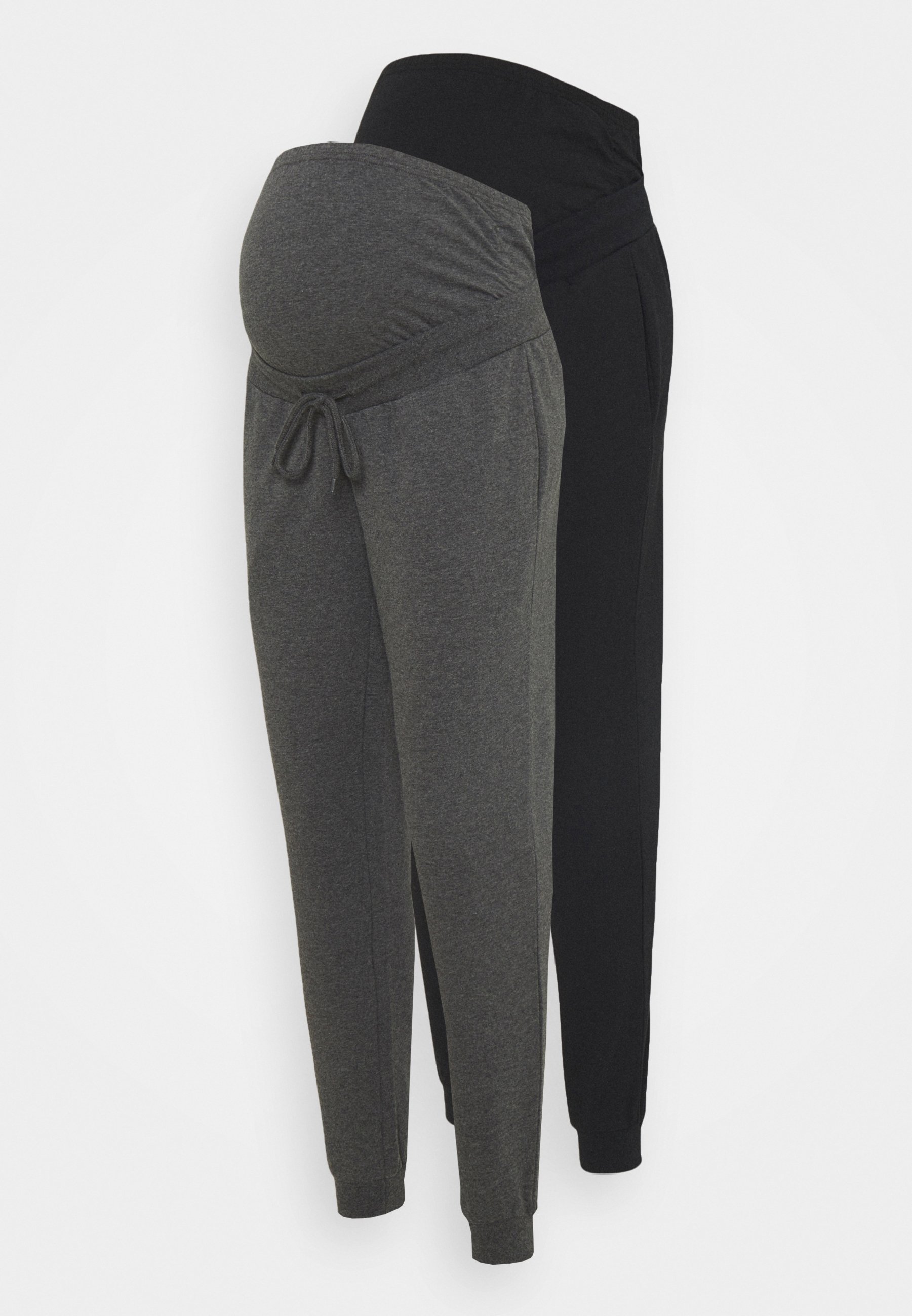Anna Field MAMA 2-PACK - Trainingsbroek - zwart/donkergrijs