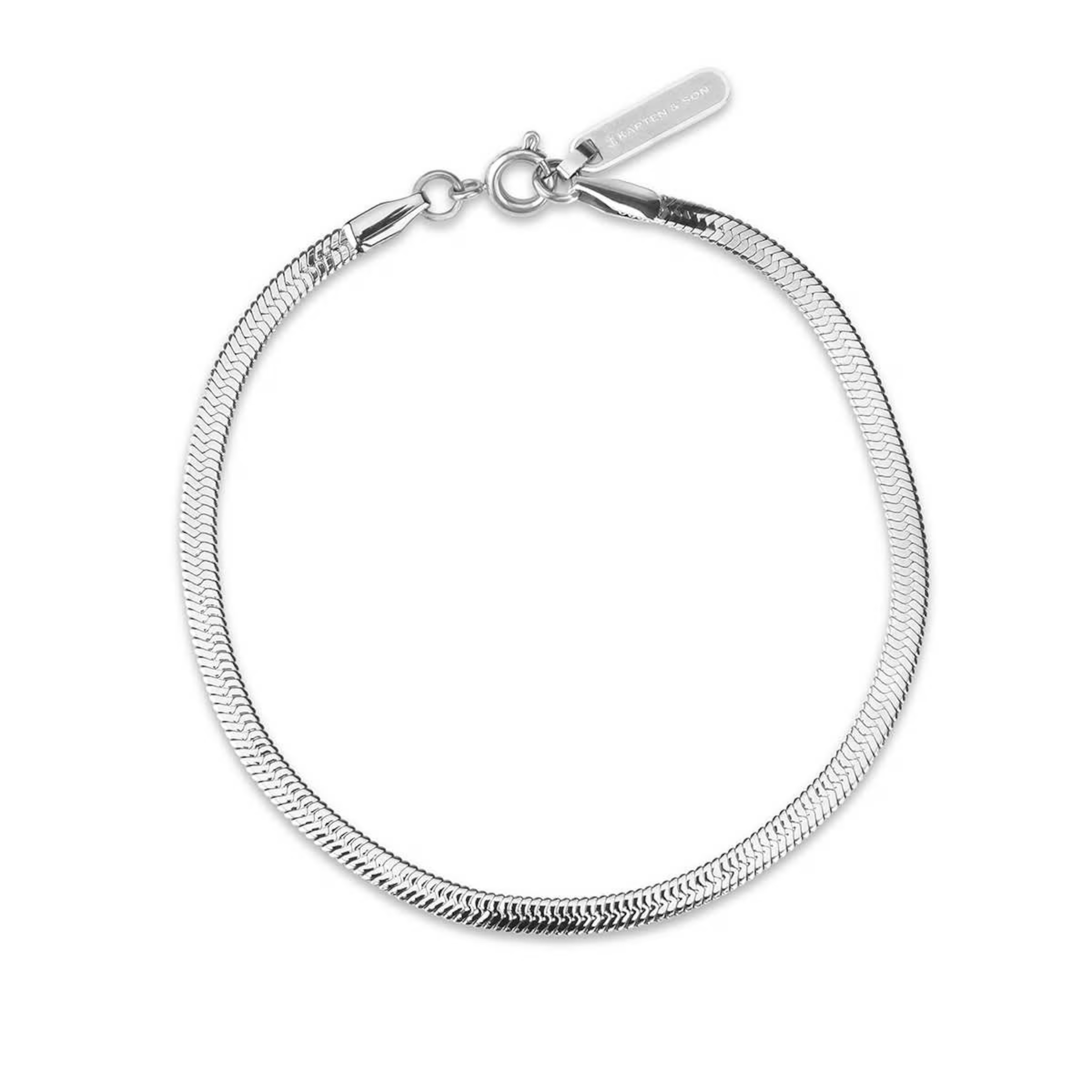 Bracelet serpent argenté