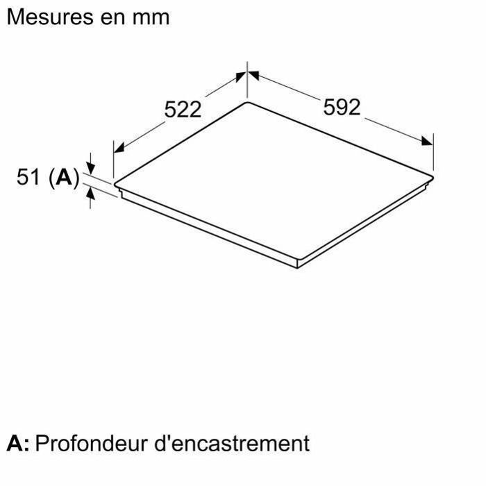 BOSCH inductiekookplaat - 3 branders - B59 x D52 cm - PIJ631HB1E