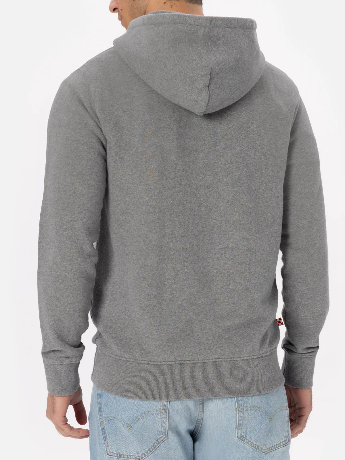 Felpa da uomo grigio mélange Tribeca con ricamo St. Barth