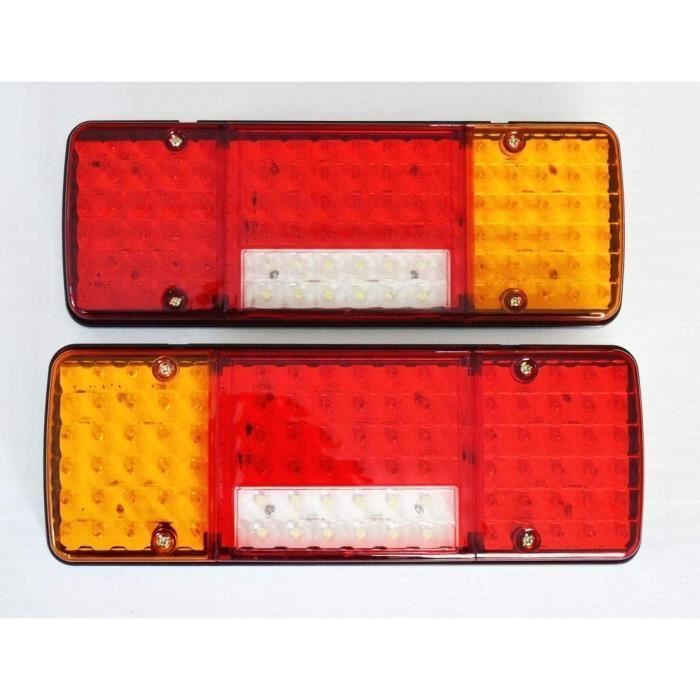 12V Queue Lumières LED Arrière Lampes Avec 5 Fonctions Mince Modèle 340mm Remorque Camion Châssis Benne Camping-Car Caravane Camper