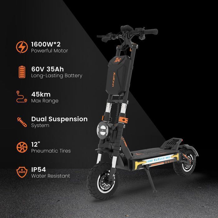 KuKirin G4 Max 12-Zoll 60V 35,2Ah All-Terrain-Elektroroller, max. 95 km Reichweite, 150 kg