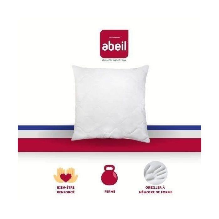 Cuscino trapuntato in memory foam ABEIL 60x60 cm bianco
