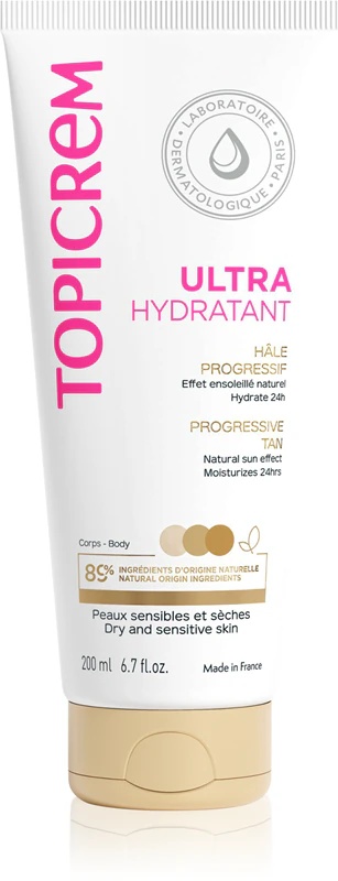 Topicrem UH BODY Ultra-Moisturizing Progressive Tan vlažilno mleko za samoporjavitev za suho in občutljivo kožo