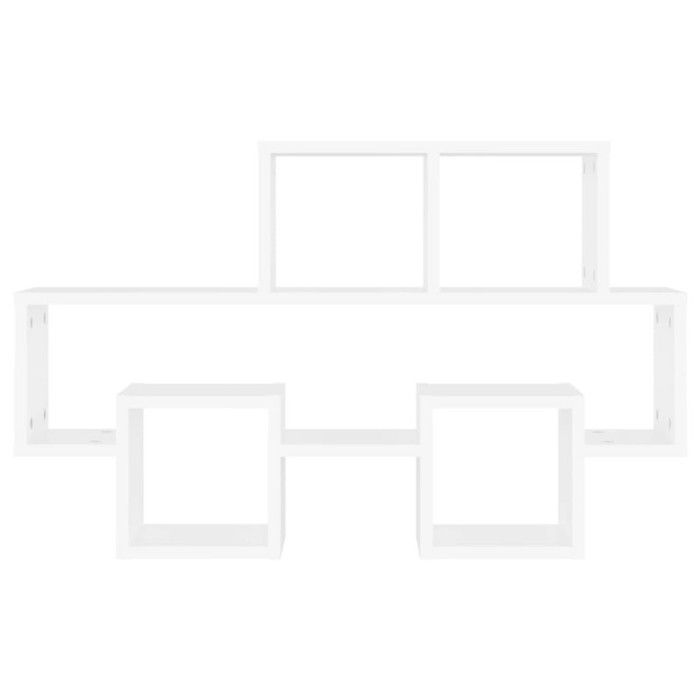vidaXL Car-Shaped Wall Shelf, White, 82x15x51 cm, Engineered Wood, 807250