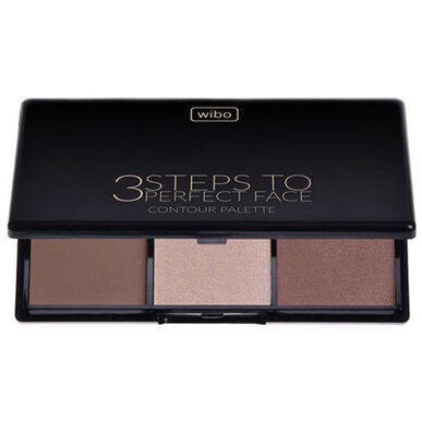 Wibo 3-Step Perfect Face Contour -paletti, tumma, 10 g