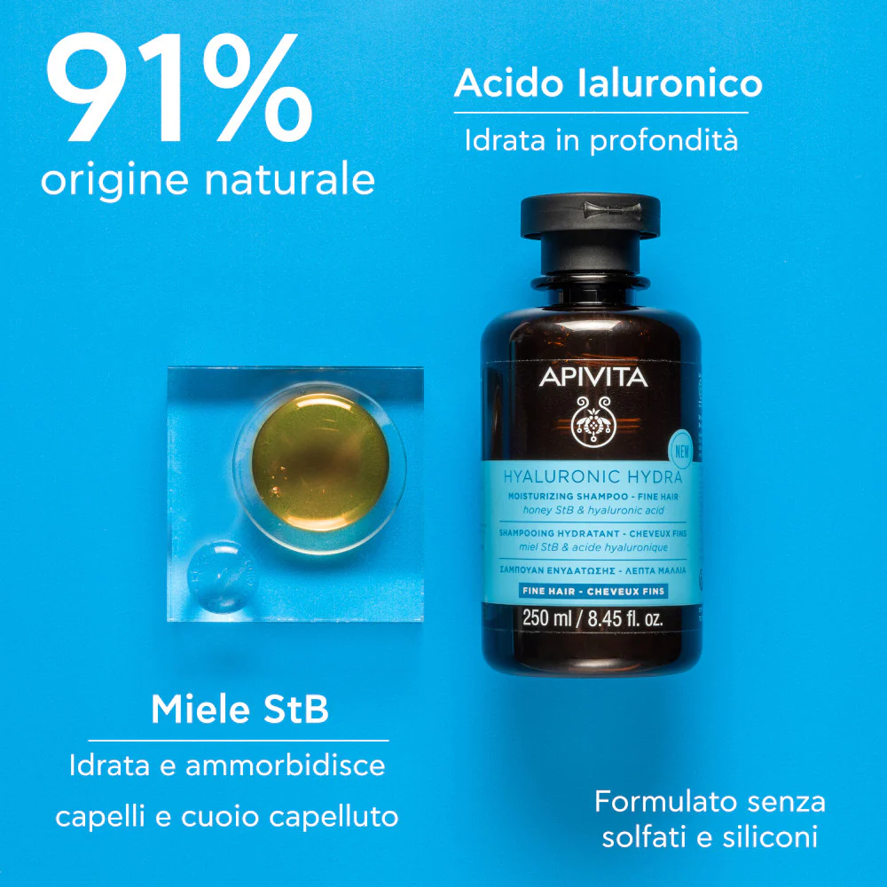 Capelli - Hyaluronic Hydra Shampoo Idratante - Capelli Fini - Shampoo Delicato