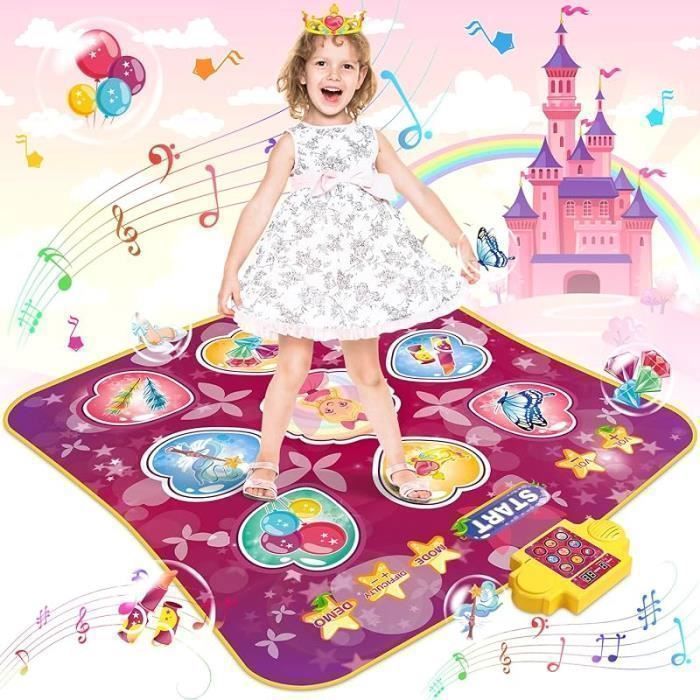 Interactieve dansmat voor meisjes van 3-12 jaar, met 9 LED-pijlen, muziek, dansmat, ideaal als cadeau voor meisjes.
