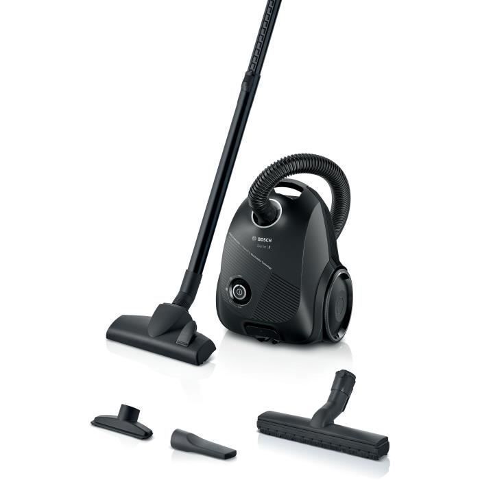Aspiradora cilíndrica con bolsa - BOSCH BGLS2BA1H Serie 2 - 600 W - Capacidad de bolsa de 3,5 L - Microfiltro lavable