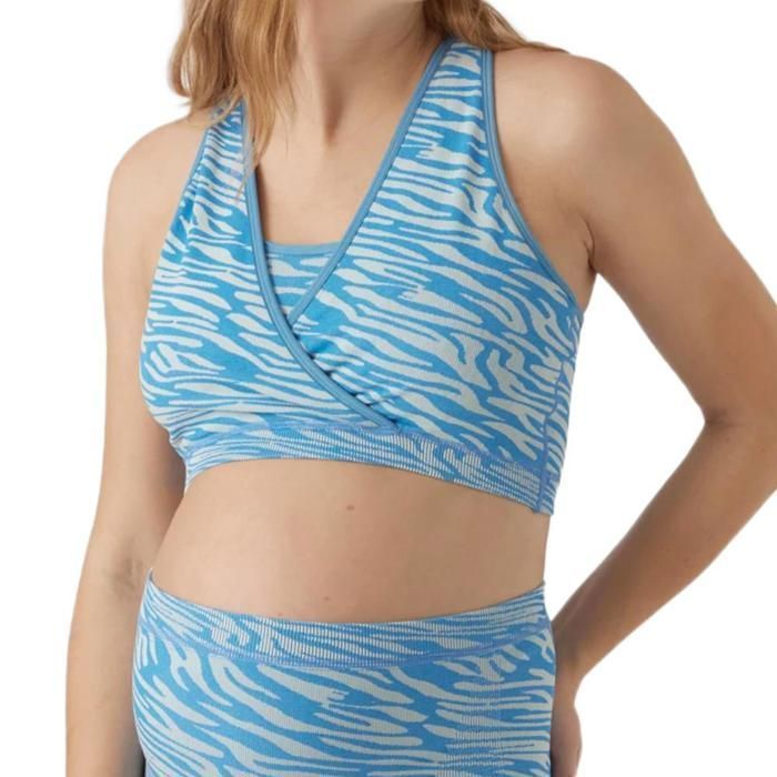 Mamalicious Nava Women's Blue/White Nursing Bra