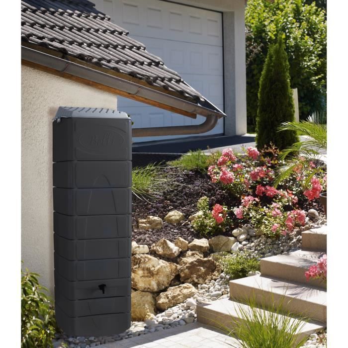 Wandmontierte Regentonne - BELLI - 650 l - Anthrazit
