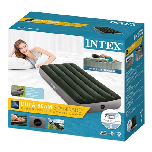  Intex Twin Campingmadras med Fiber-tech