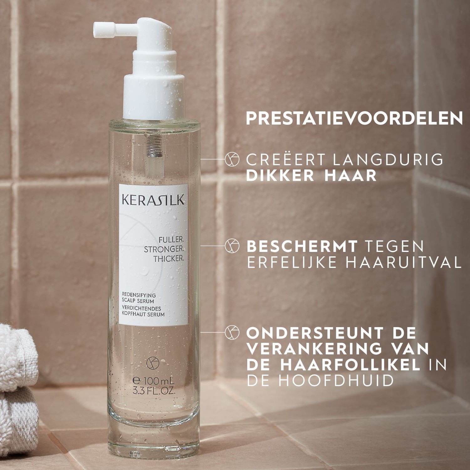 KERASILK galvos odos priežiūros serumas galvos odos stangrumui – 100 ml