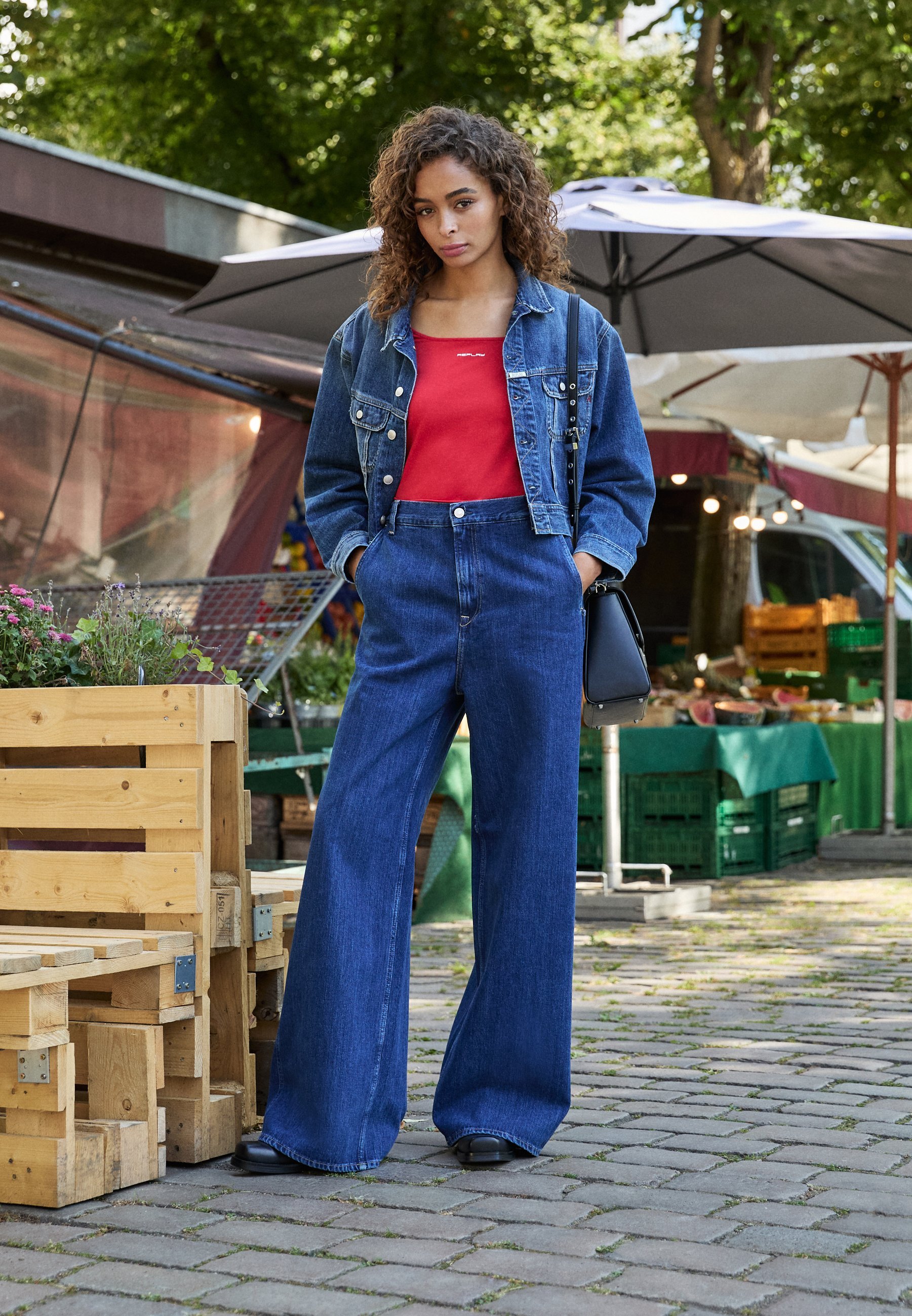 Replay PANTS - Rechte jeans - donkerblauw