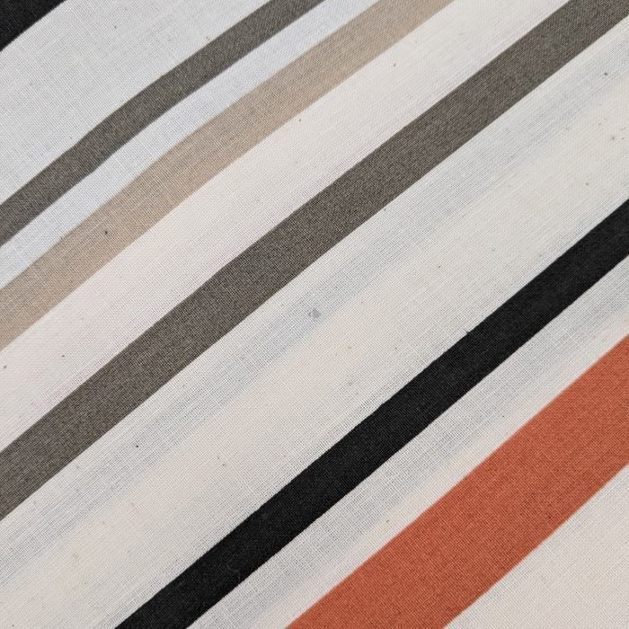 HUGO Baumwoll-Spannbettlaken, beige/koralle, 180 x 290 cm