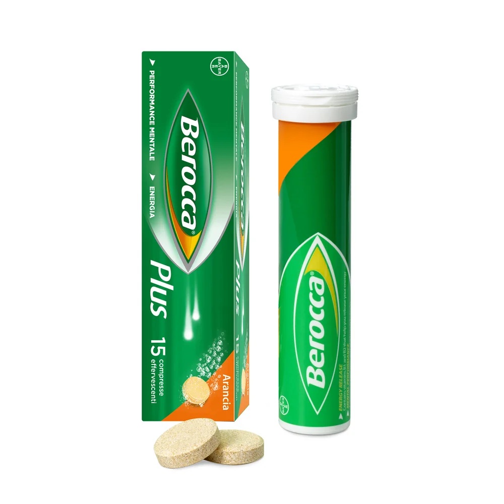 BEROCCA Berocca Plus Voedingssupplement met vitaminen en mineralen 15 bruistabletten Energie, concentratie, geheugen