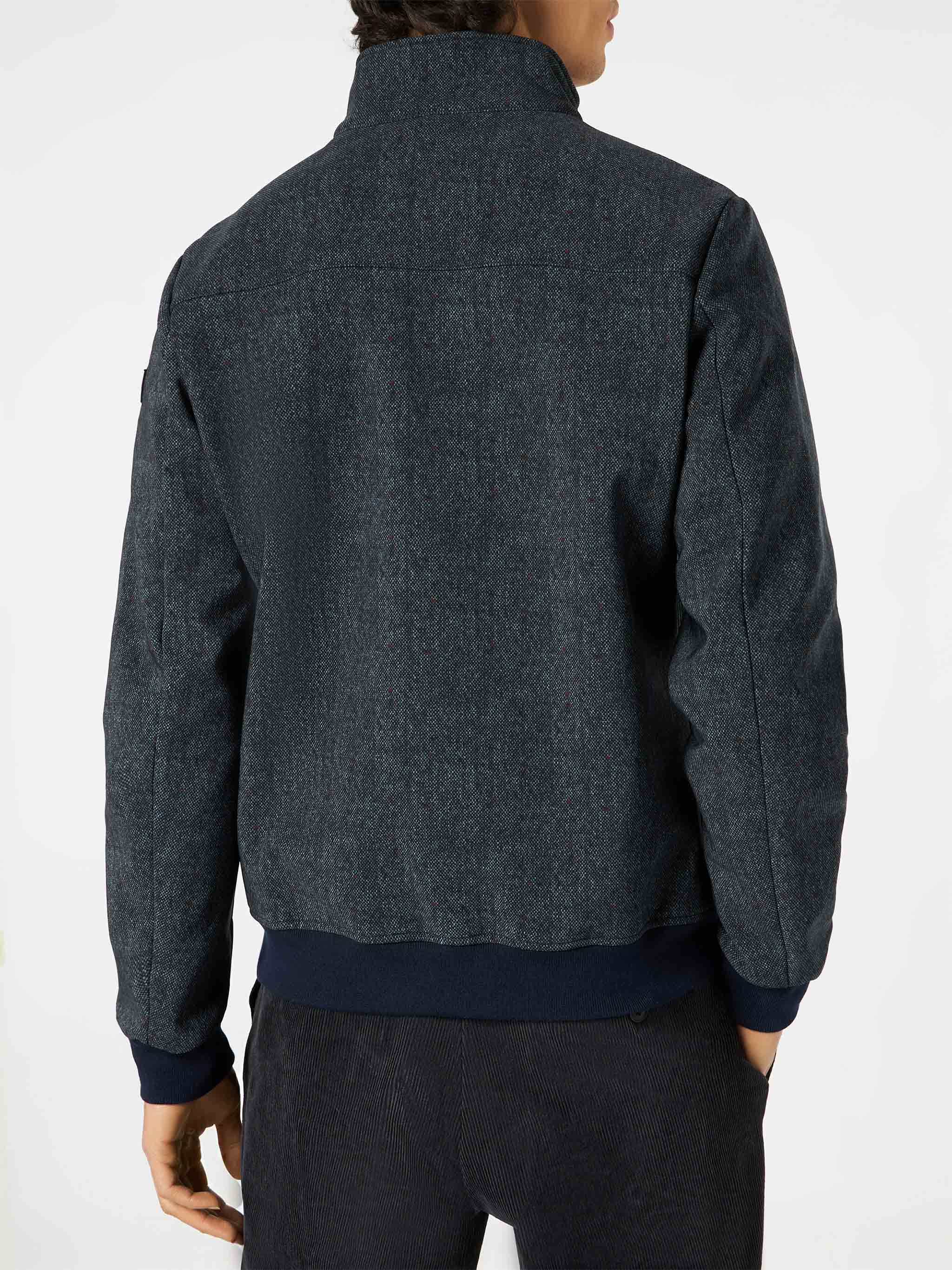 Heren thermojas in blauw gemêleerde kleur