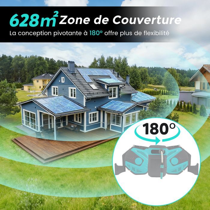 Enrouleur de Tuyau d'Arrosage Rétractable Mural 20m COSTWAY-Support Pivotant à 180°-Diamètre 16mm-Kit Complet-Buse de Pulvérisation