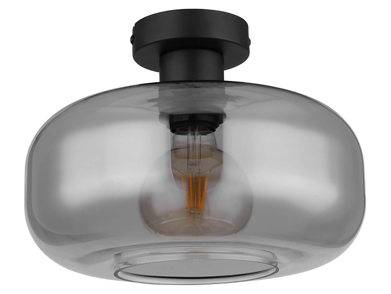 Lampa sufitowa Giuseppe szklana czarna