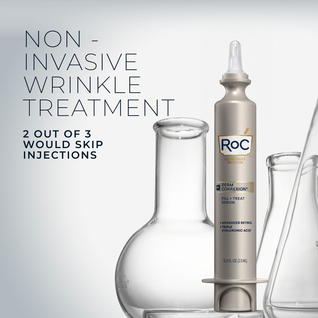 RoC pretnovecošanās serums Derm Correxion Fill + Treat serums - 15 ml