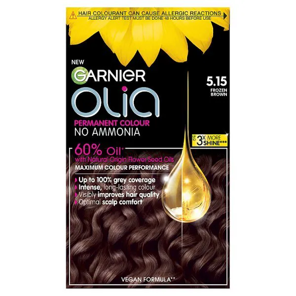Tinte permanente para el cabello Garnier Olia 5.15 Marrón Chocolate Escarchado