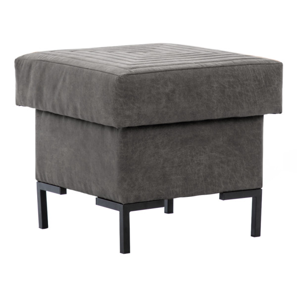 Pufa LUCA B manila dark grey czarny