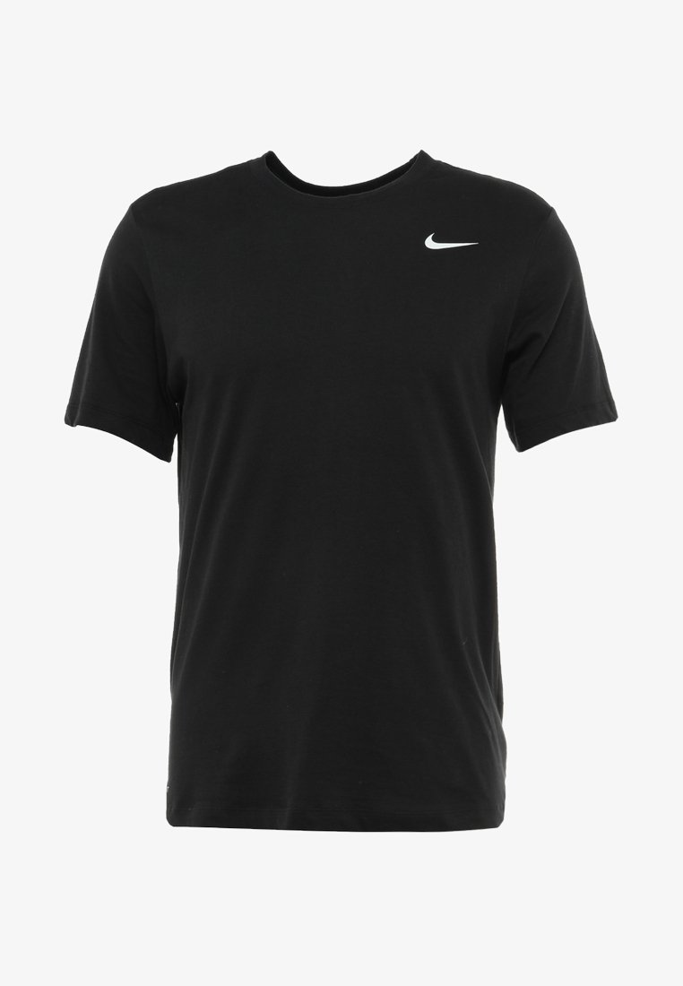 Nike Performance CREW SOLID - Sport T-shirt - zwart/wit