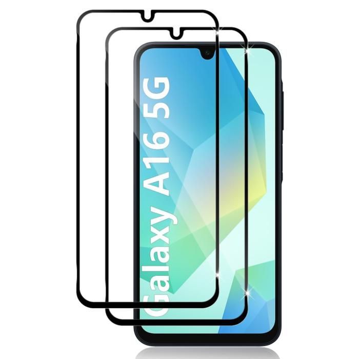 Pack of 2 Full Tempered Glass Screen Protectors for SAMSUNG GALAXY A16 4G/5G/A26 5G - Scratch Resistant - Ultra Durable 9H Hardness