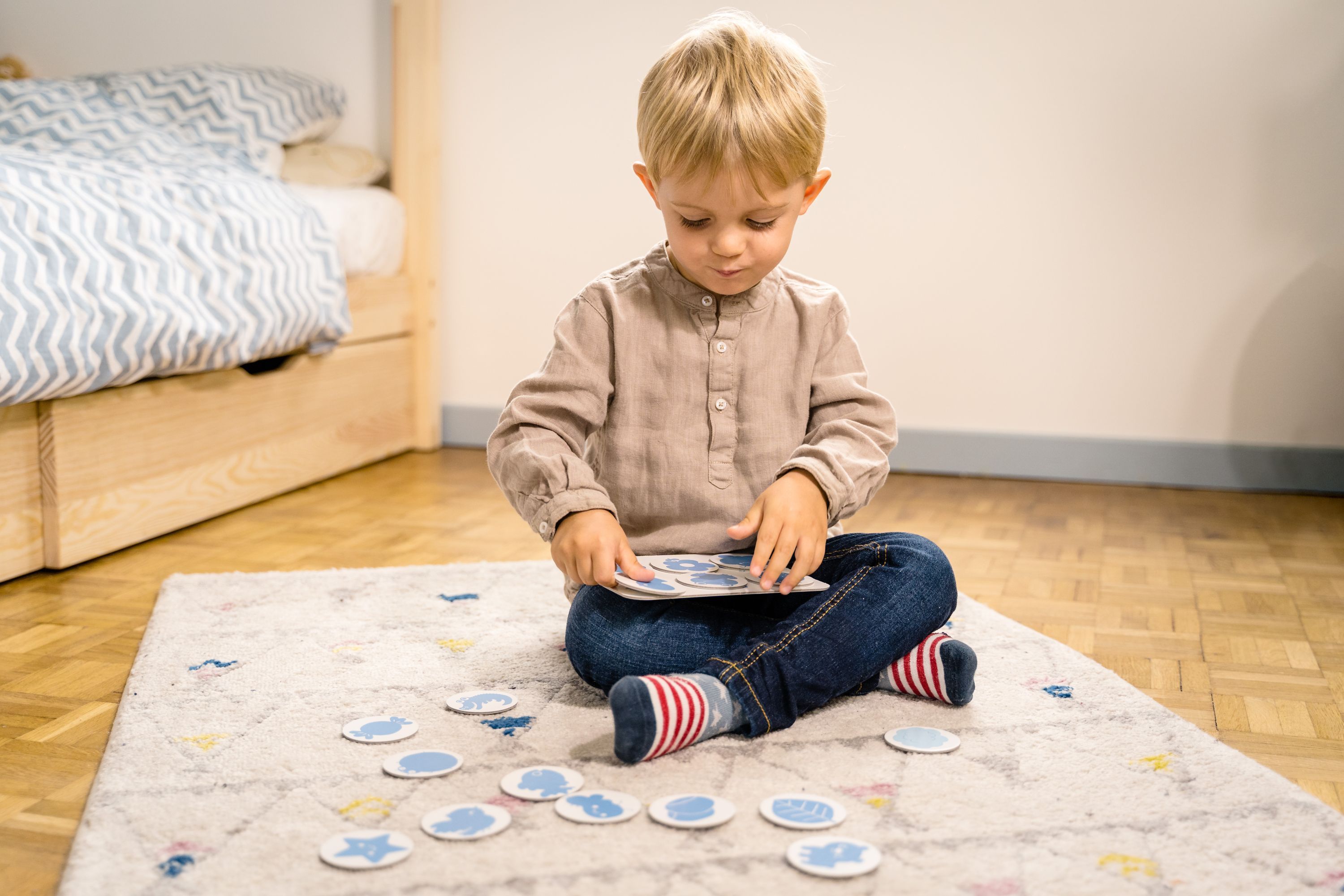 NATHAN Matching Game The Little School - Colors and Shapes - For children aged 2 and up