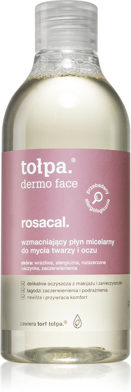 Tołpa Dermo Face Rosacal fluido micelar de limpeza para o rosto e área dos olhos