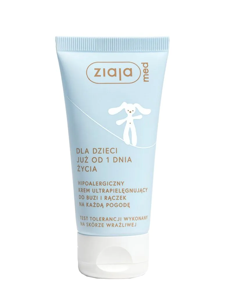 Ziaja Med Hipoalergiczny Kids - Krem ultrapielęgnujący do buzi i rączek, na każdą pogodę 50 ml